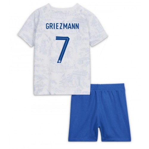 Dětský Fotbalový dres Francie Antoine Griezmann #7 MS 2022 Venkovní Krátký Rukáv (+ trenýrky)